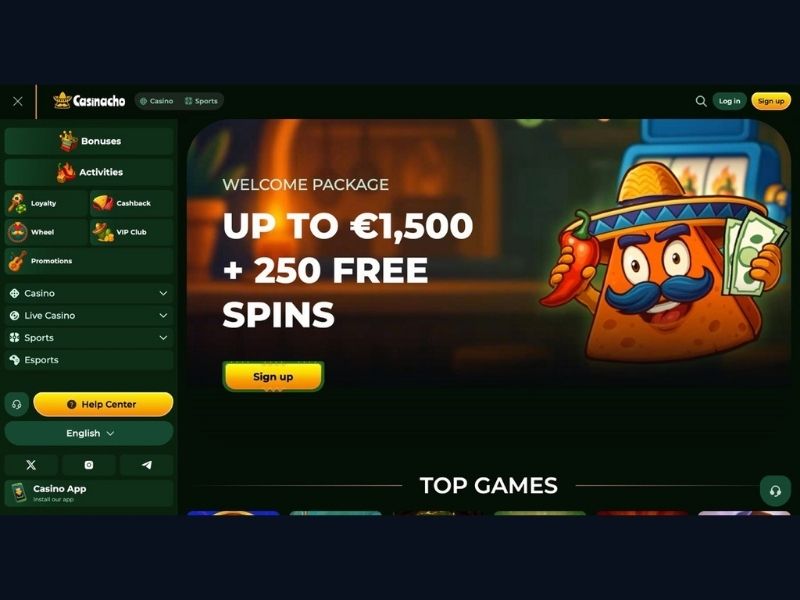 Panel y gestión semanal de la cuenta en Casinacho Casino Nacho Casino para España