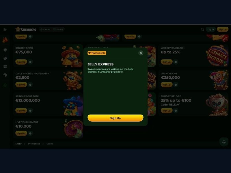 Navegación del catálogo y descubrimiento de formatos en Casinacho Casino Nacho Casino para España